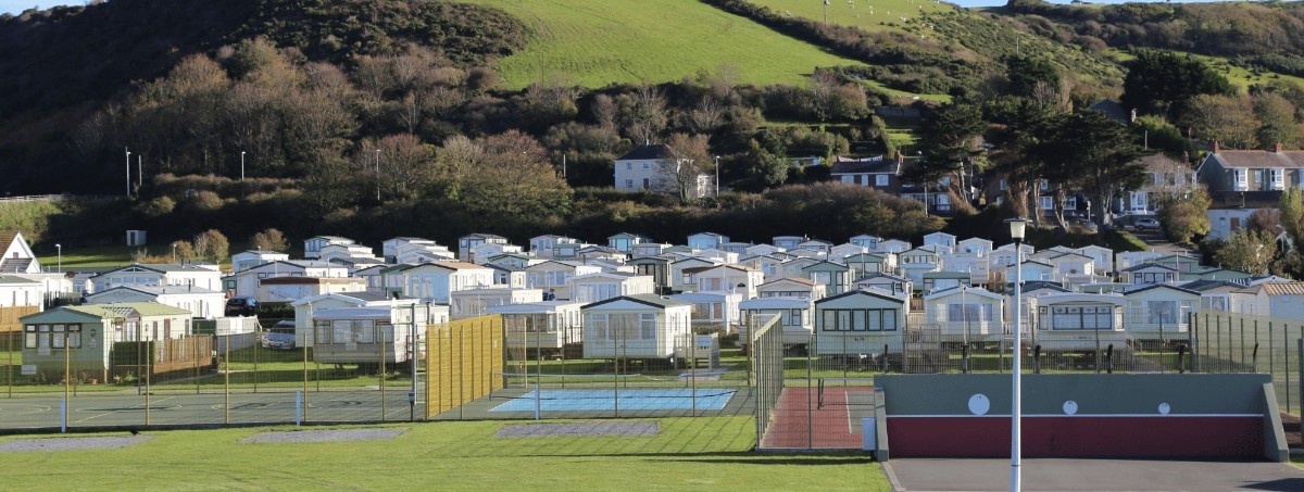 View of a UK static caravan park